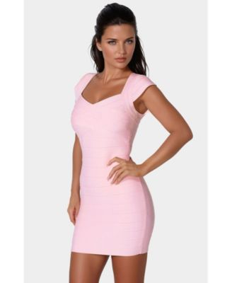 Women's Cap Sleeve Bandage Mini Dress