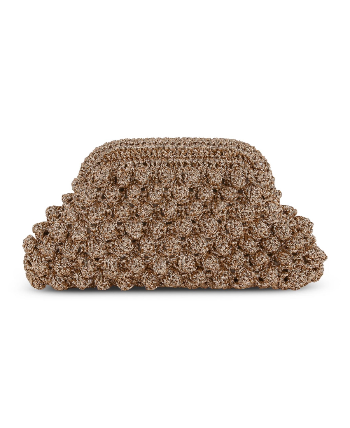 Woman's Scottie Crochet Pouch Clutch - Gold