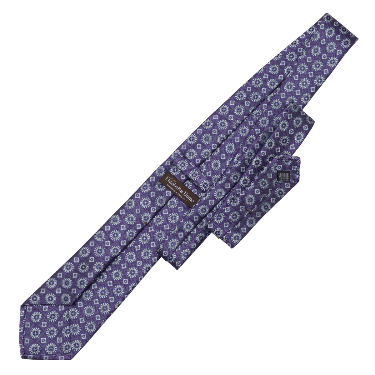 Big & Tall Ercole - Silk Jacquard Tie for Men - Purple
