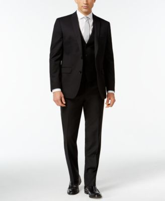 Bar III - Black Solid Slim-Fit Suit Separates