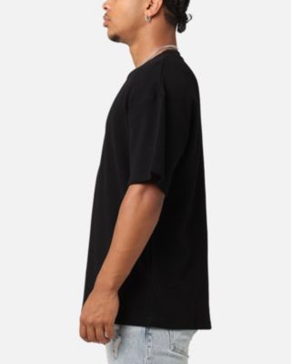 Men's Waffle T-Shirt, S, Black