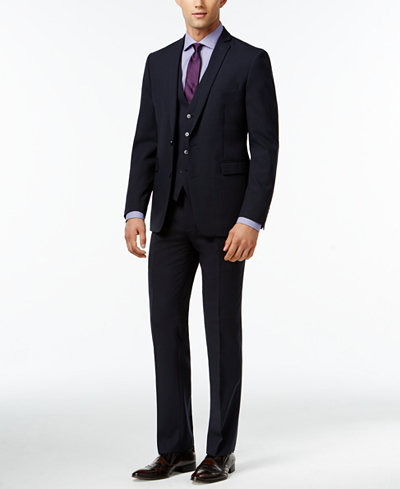Bar III Navy Solid Extra Slim-Fit Suit Separates