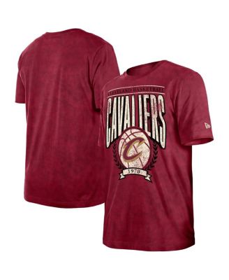 New Era - Men's Wine Cleveland Cavaliers Hardwood Classics Oversized Boxy Mineral Wash T-Shirt