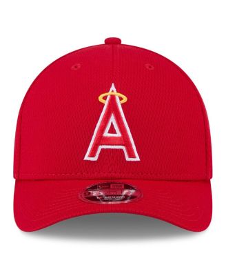 Men's Red Los Angeles Angels 2025 MLB Clubhouse 9FORTY Adjustable Hat