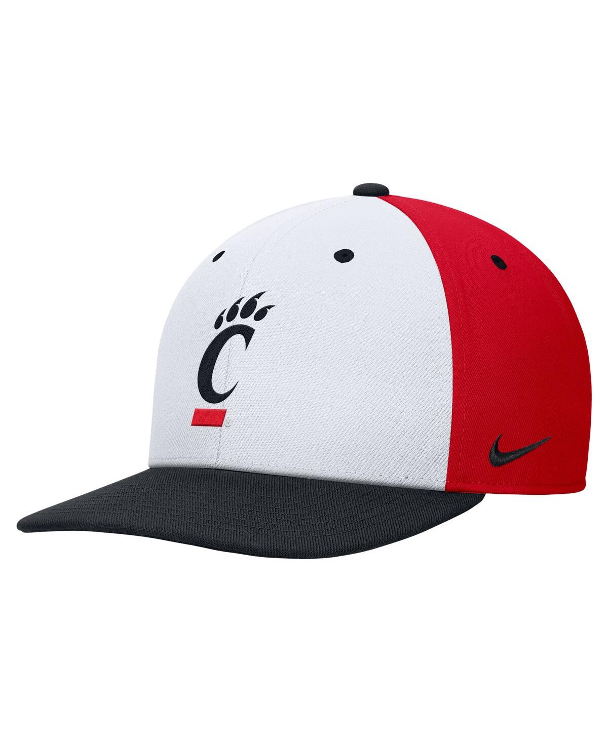 Nike Men's White/red Cincinnati Bearcats Pro Performance Snapback Hat In White,red
