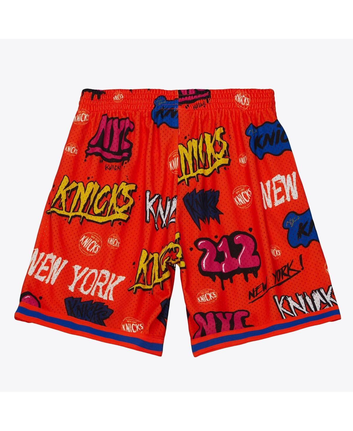 Mitchell & Ness Men's Orange New York Knicks 1998/99 Hardwood Classics Slap Sticker Swingman Shorts In Orange