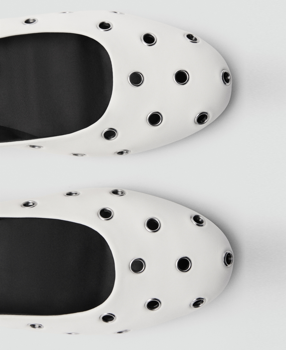 Mango Die-cut Ballerinas White In White