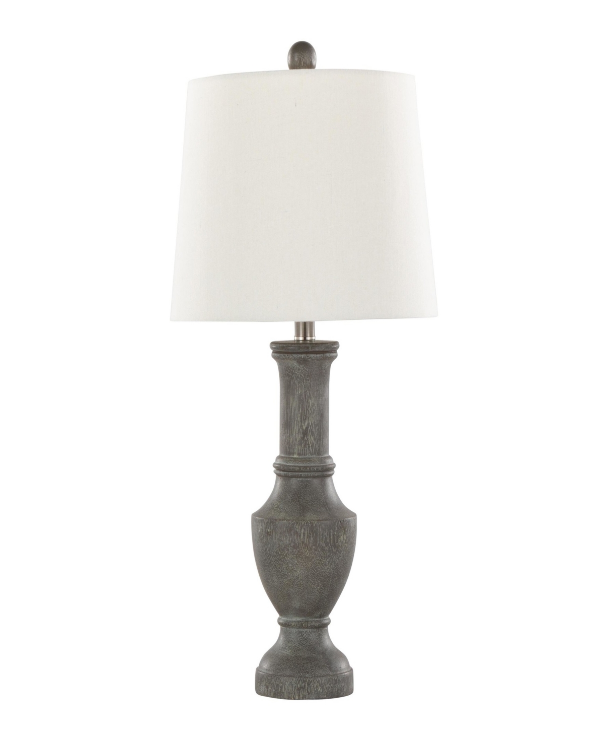 Lumisource Chateau 26" Polyresin Table Lamp, Set Of 2 In White,dark Gray