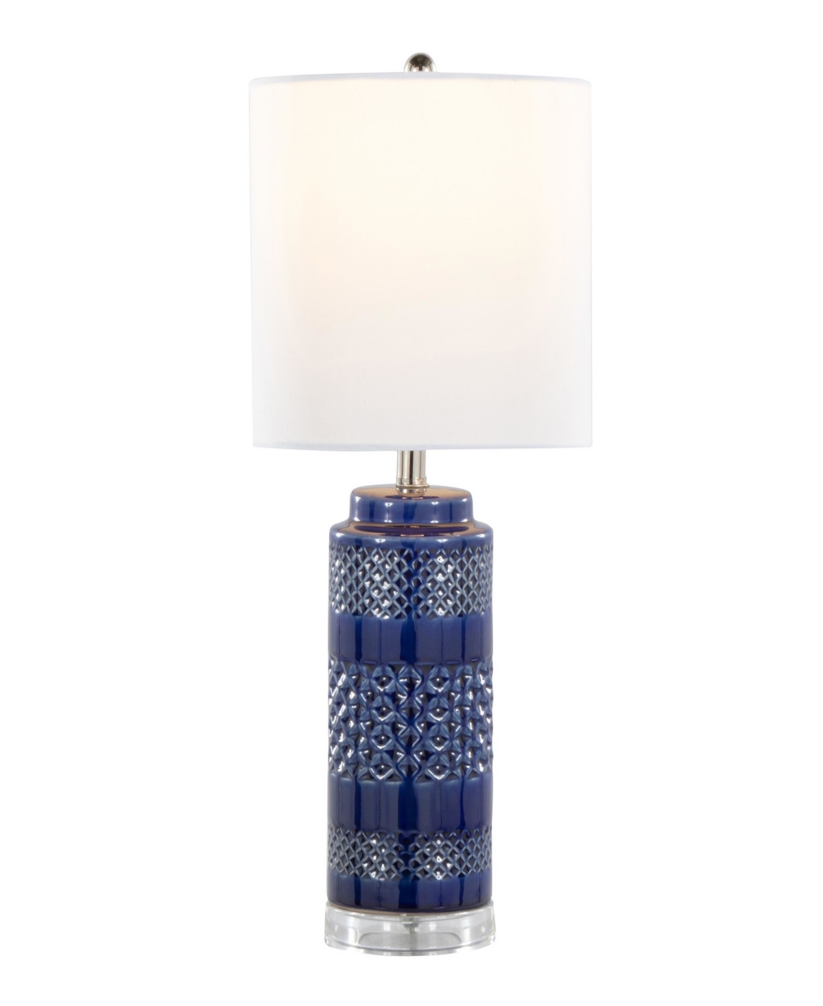 Lumisource Casa 21" Ceramic Table Lamp, Set Of 2 In Navy,white