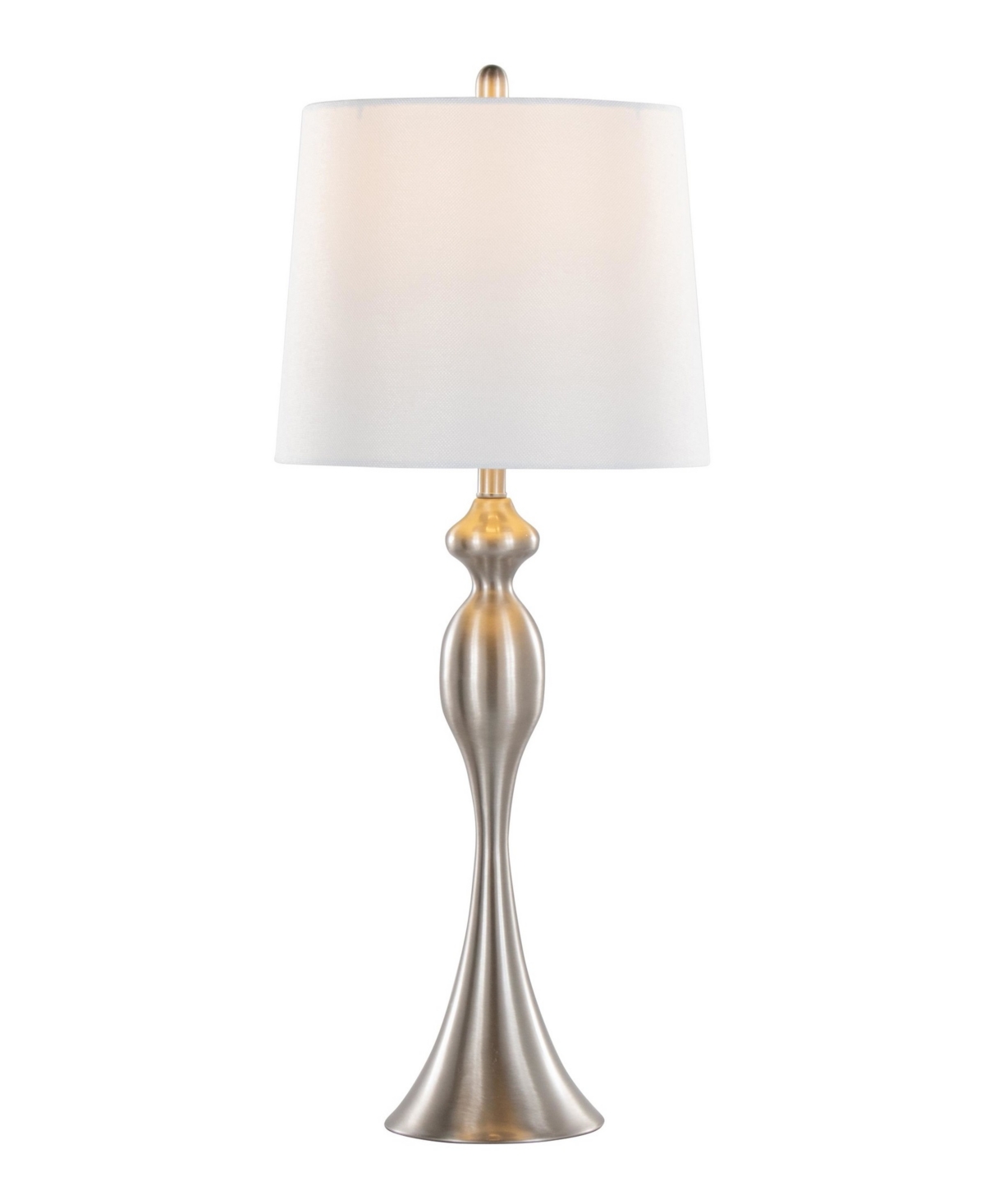 Lumisource Ashland 30" Metal Table Lamp, Set Of 2 In Silver,white