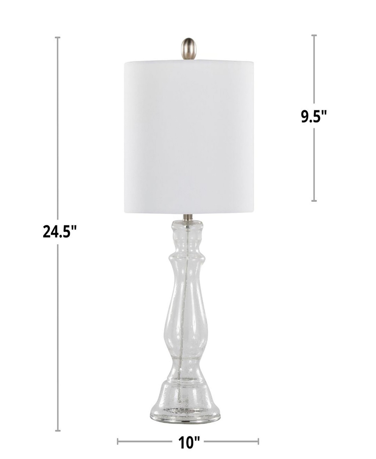 Lumisource Bishop 25" Glass Table Lamp, Set Of 2 In Blue,white
