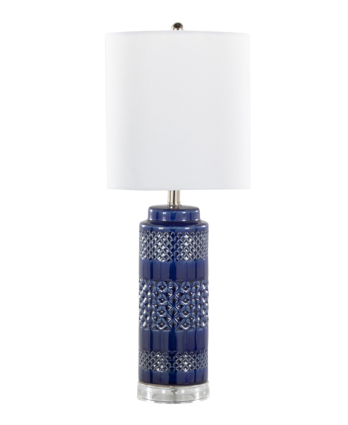 Lumisource Casa 21" Ceramic Table Lamp, Set Of 2 In Navy,white
