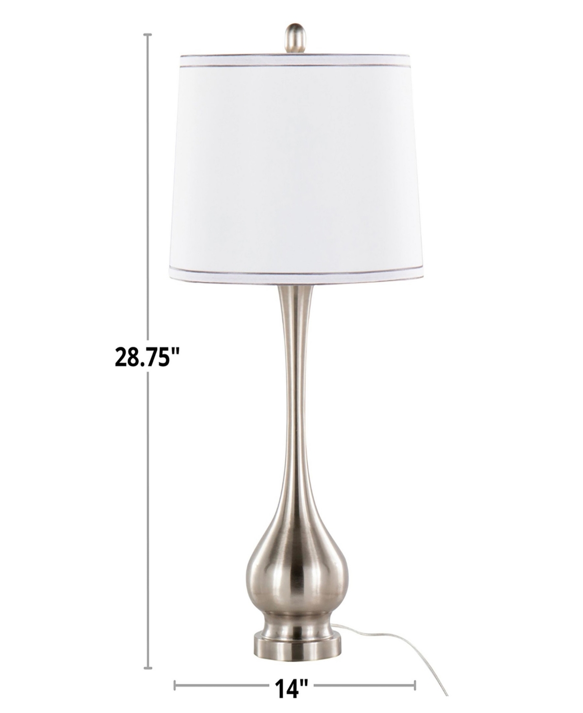 LUMISOURCE CAIRO 28.75" METAL TABLE LAMP, SET OF 2 