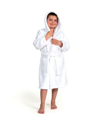 Kids Super Plush Double Brushed Hooded Polyester Bathrobe