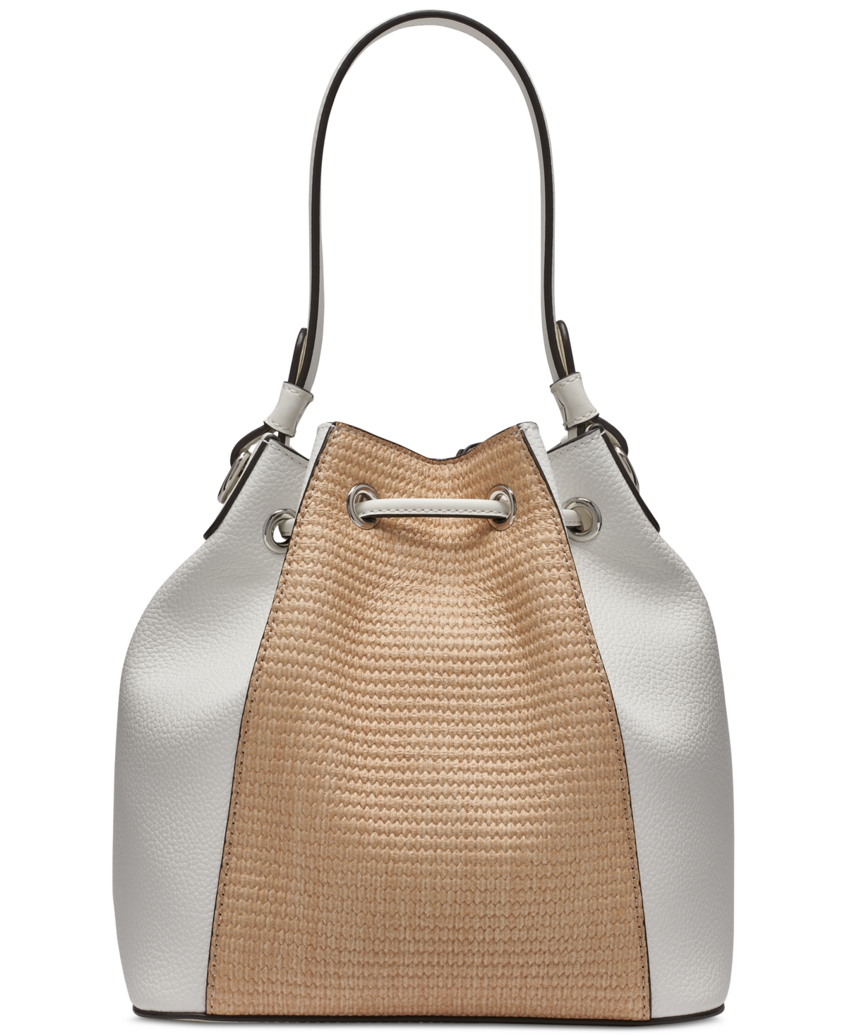 Karl Lagerfeld Adele Bucket Bag In White,natural