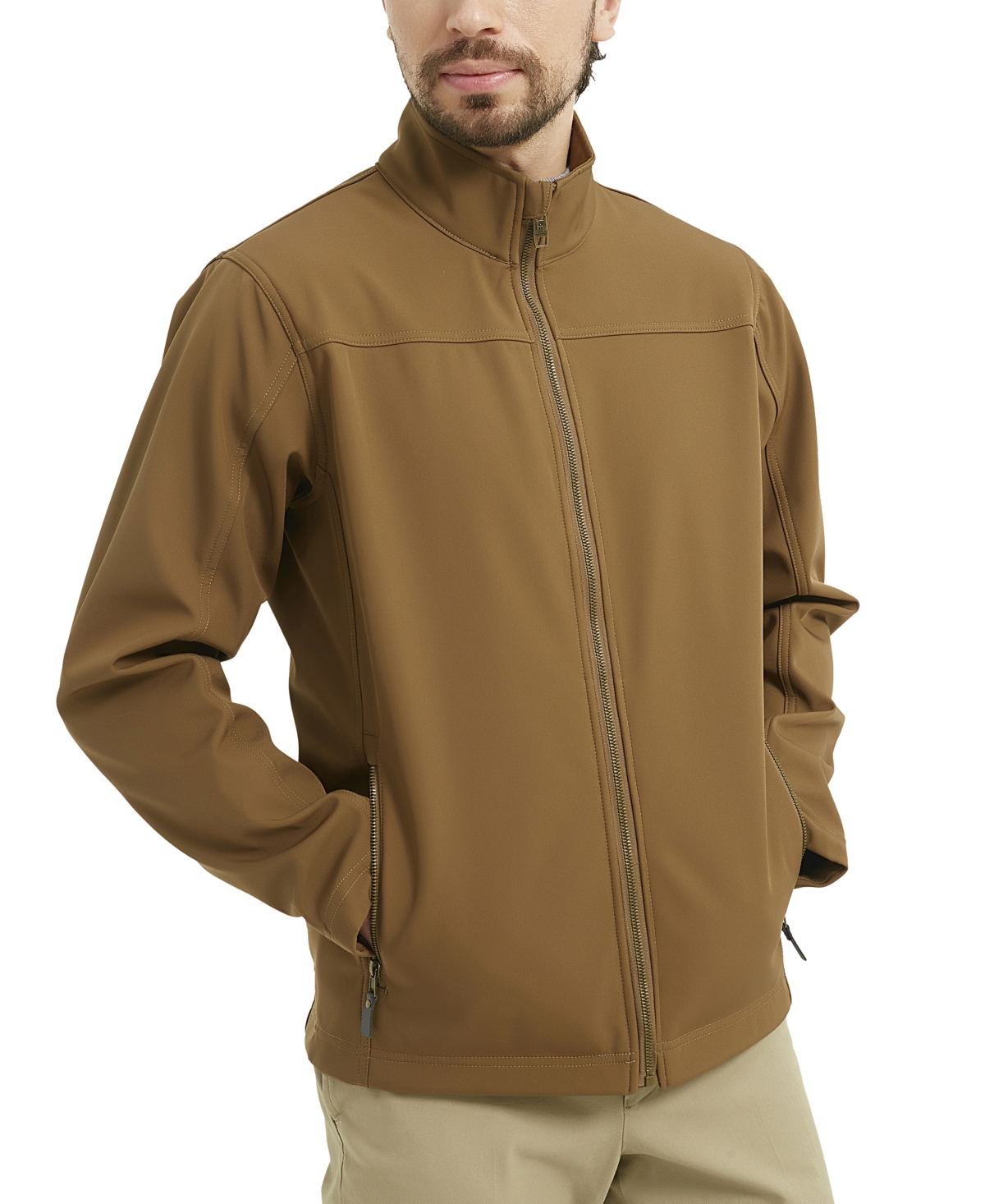 Men's Mountain Stretch Soft Shell Collar Jacket - Hawke Navy