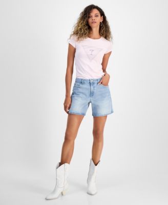 GUESS - Women's Super Relaxed High-Rise Denim Shorts