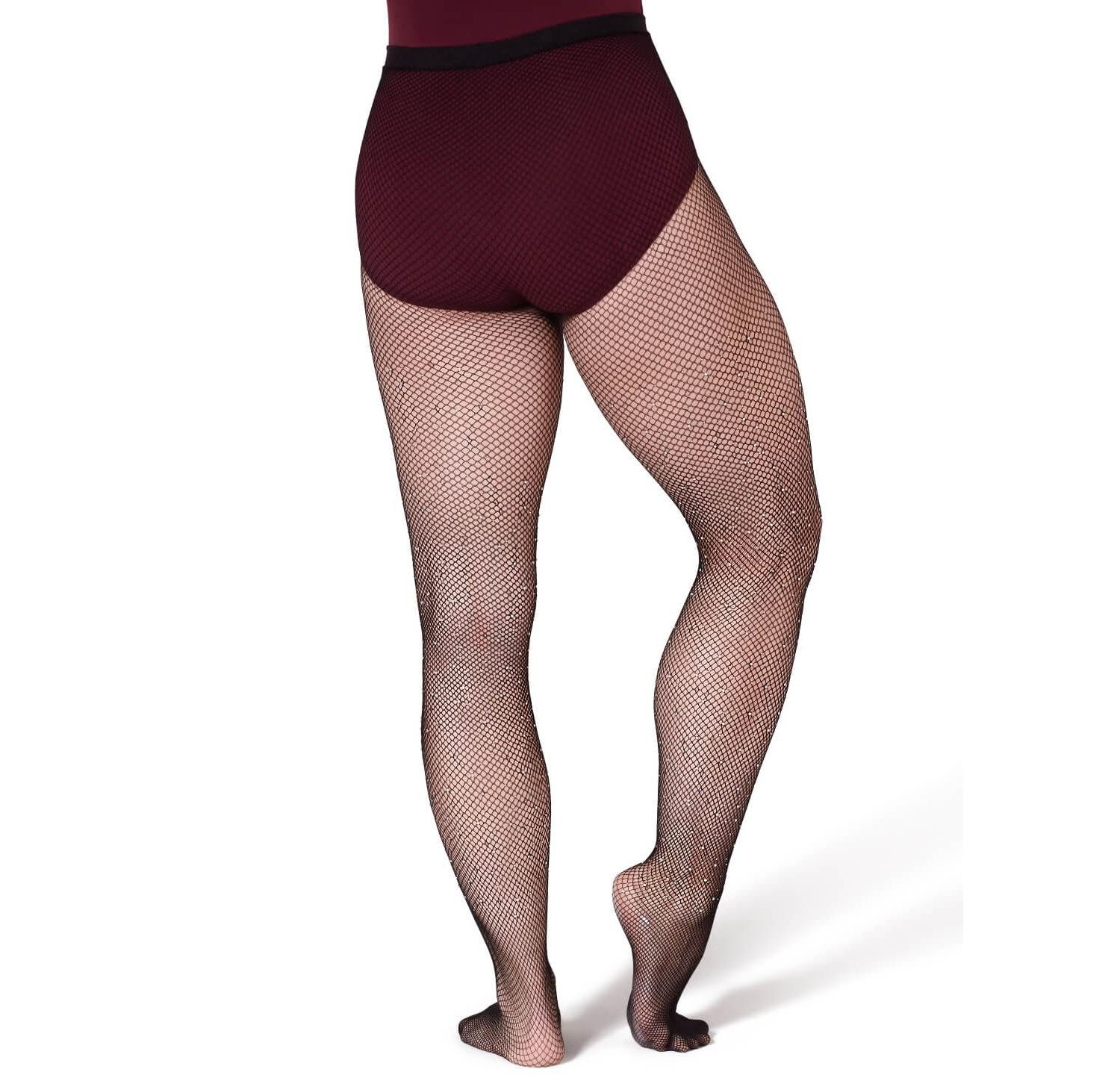 Women's All-Over Rhinestone Fishnet Tight