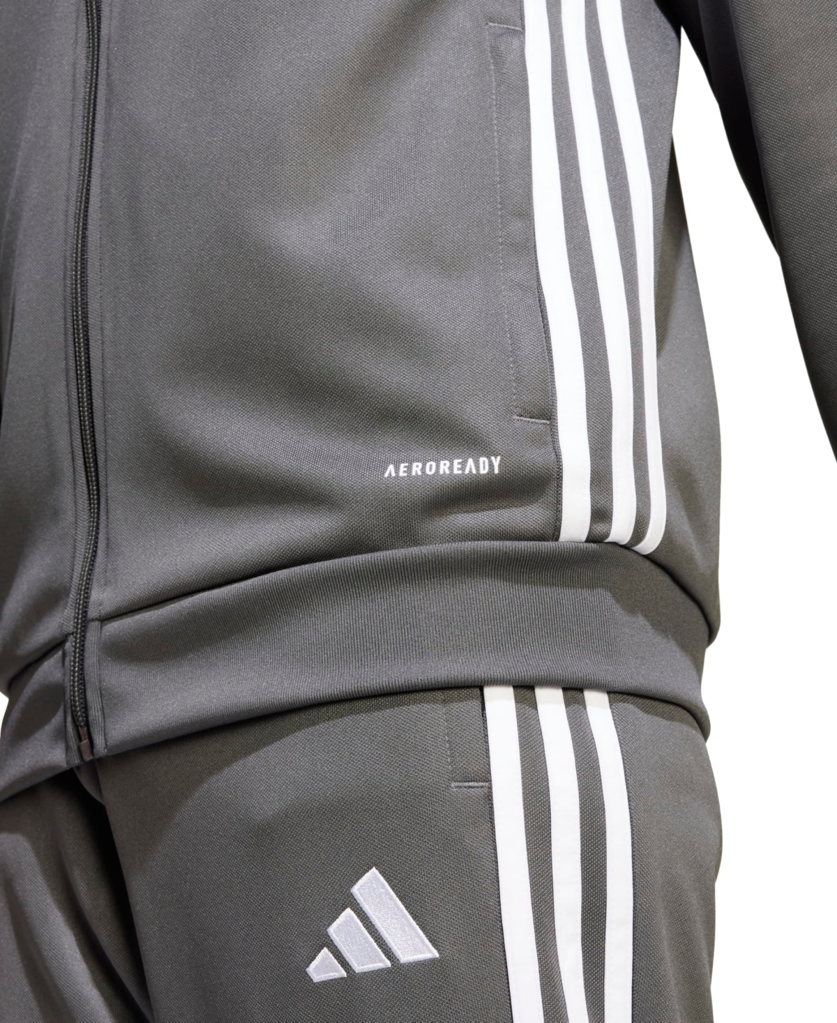 Adidas Originals Big Kids Tiro 25 Essentials Training Jacket In Gray,white