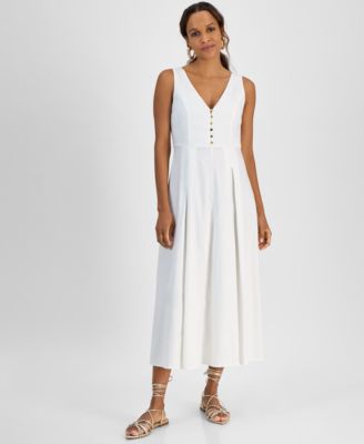 I.N.C. International Concepts - Petite Sleeveless Button-Front Dress