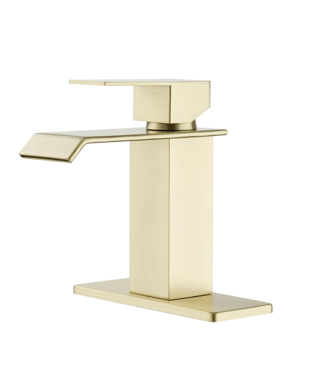 Single-Handle Waterfall Bathroom Faucet, Lead-Free 304 Stainless Steel Bathroom Sink Faucet with Cold/Hot Water Function, Easy to Install and Clean -