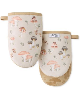 Fiesta Mushrooms Mini Cotton Oven Mitt Set of 2