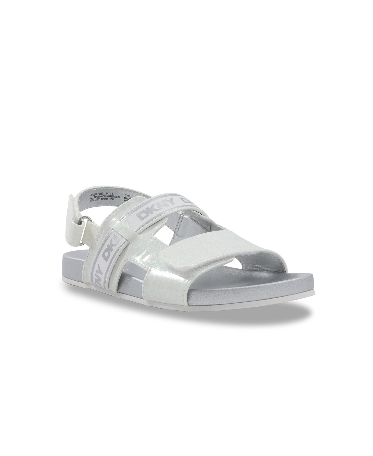 Dkny Little And Big Girls Tamara Dasha Everyday Sandal In White
