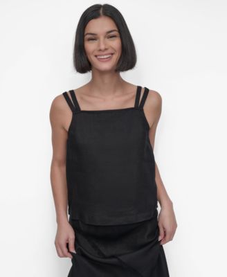 DKNY - Women's Linen Tie-Strap Tank Top