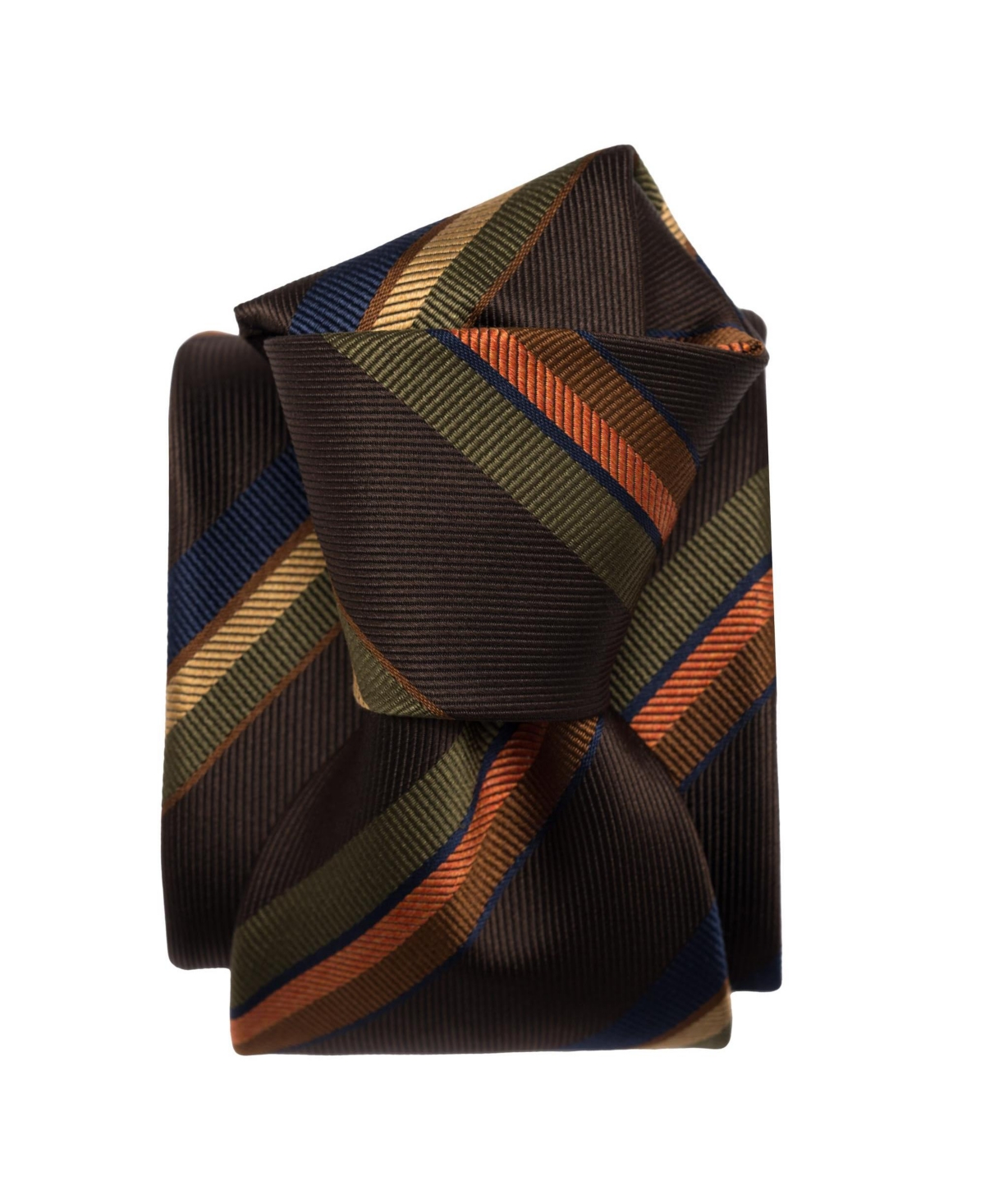 Men's Battisti - Silk Jacquard Tie for Men - Chocolate brown
