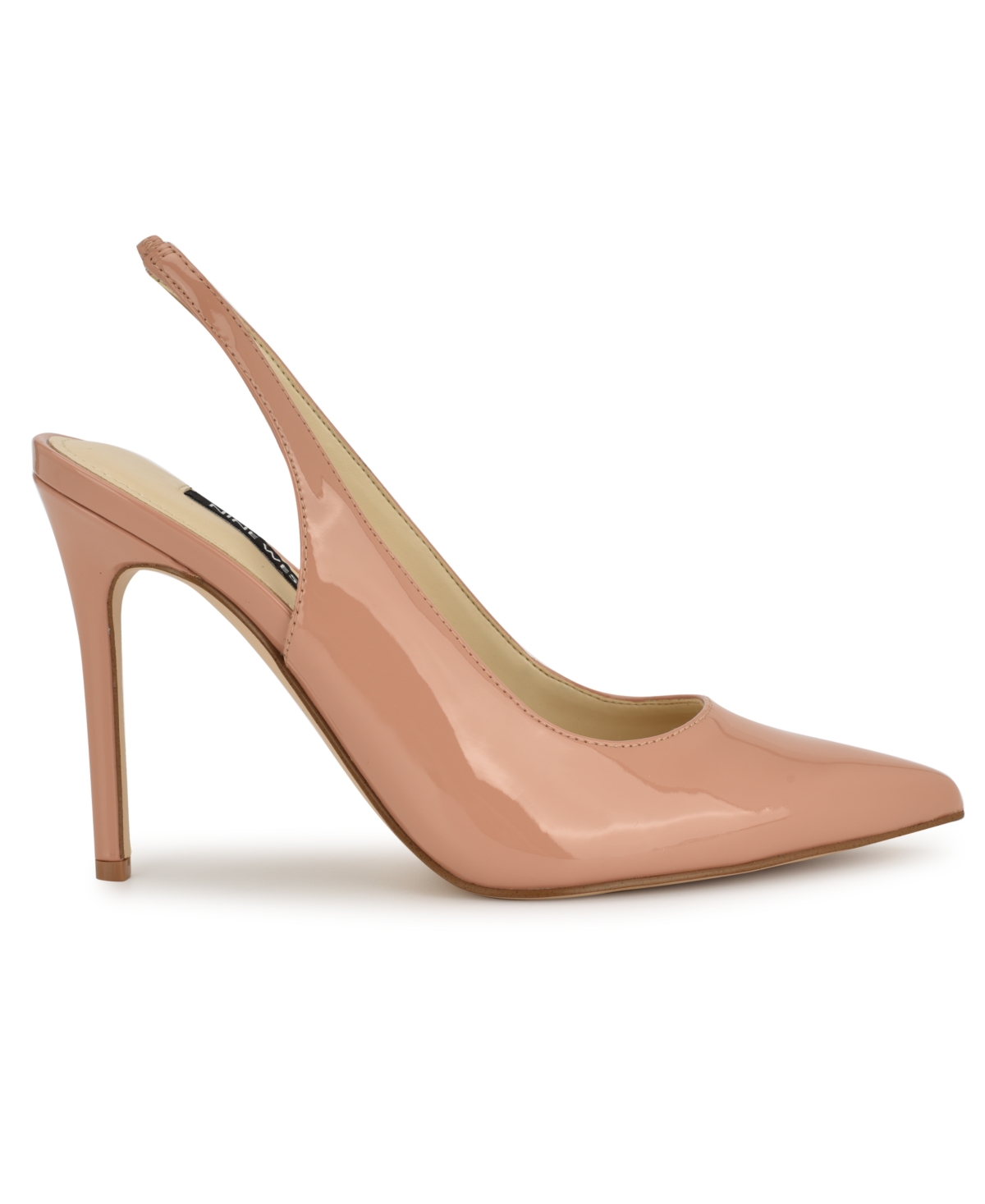 Nine West Feather Slingback Pump In Light Natural Patent