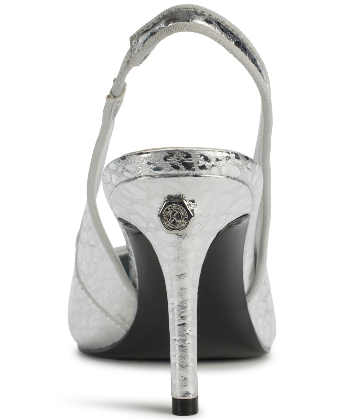 Shop Karl Lagerfeld Women's Rosalyn Slingback Pumps In Silver