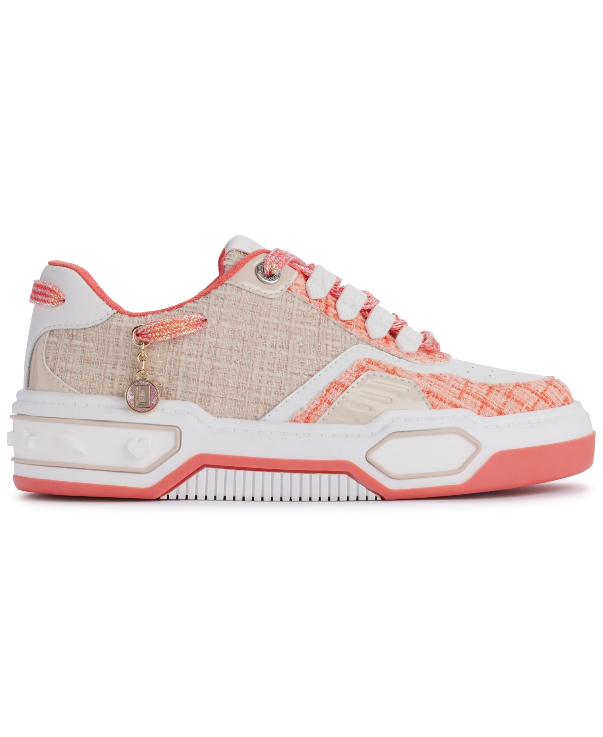 Karl Lagerfeld Charna Lace Up Sneaker In Nude