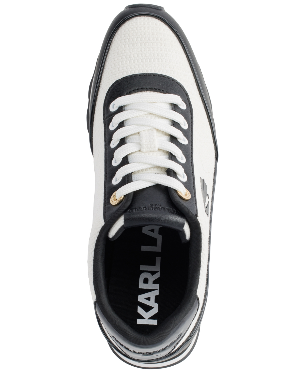 Karl Lagerfeld Maico Lace-up Sneaker In Black,bright White