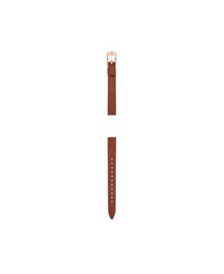 Women's Brown Leather Watch Band, 12mm