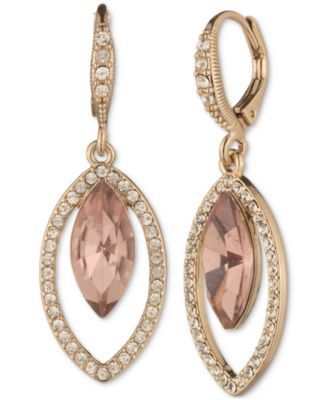 Givenchy - Pav&eacute; & Marquise Crystal Open Drop Earrings