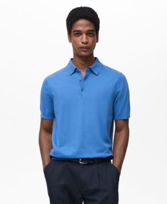 MANGO - Men's Cotton Fine Knit Polo Shirt