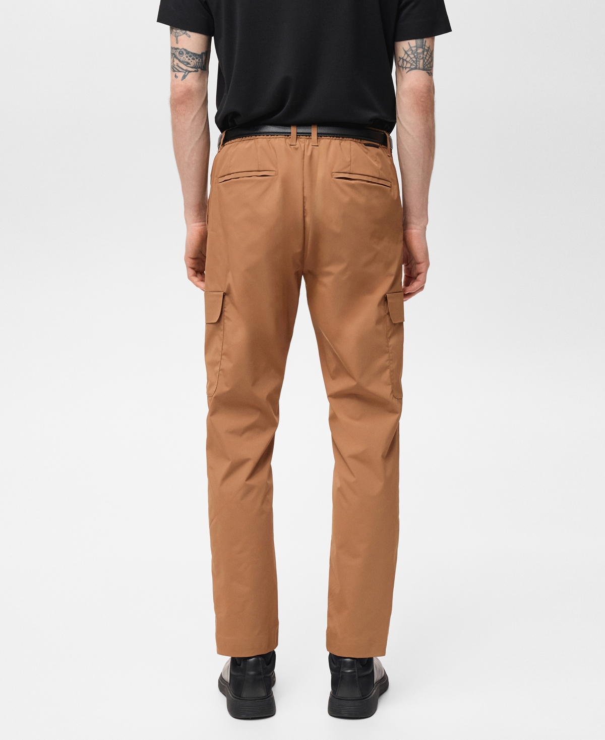 Mango Thermoregulating Slim Comfort Stretch Cargo Pants In Brown
