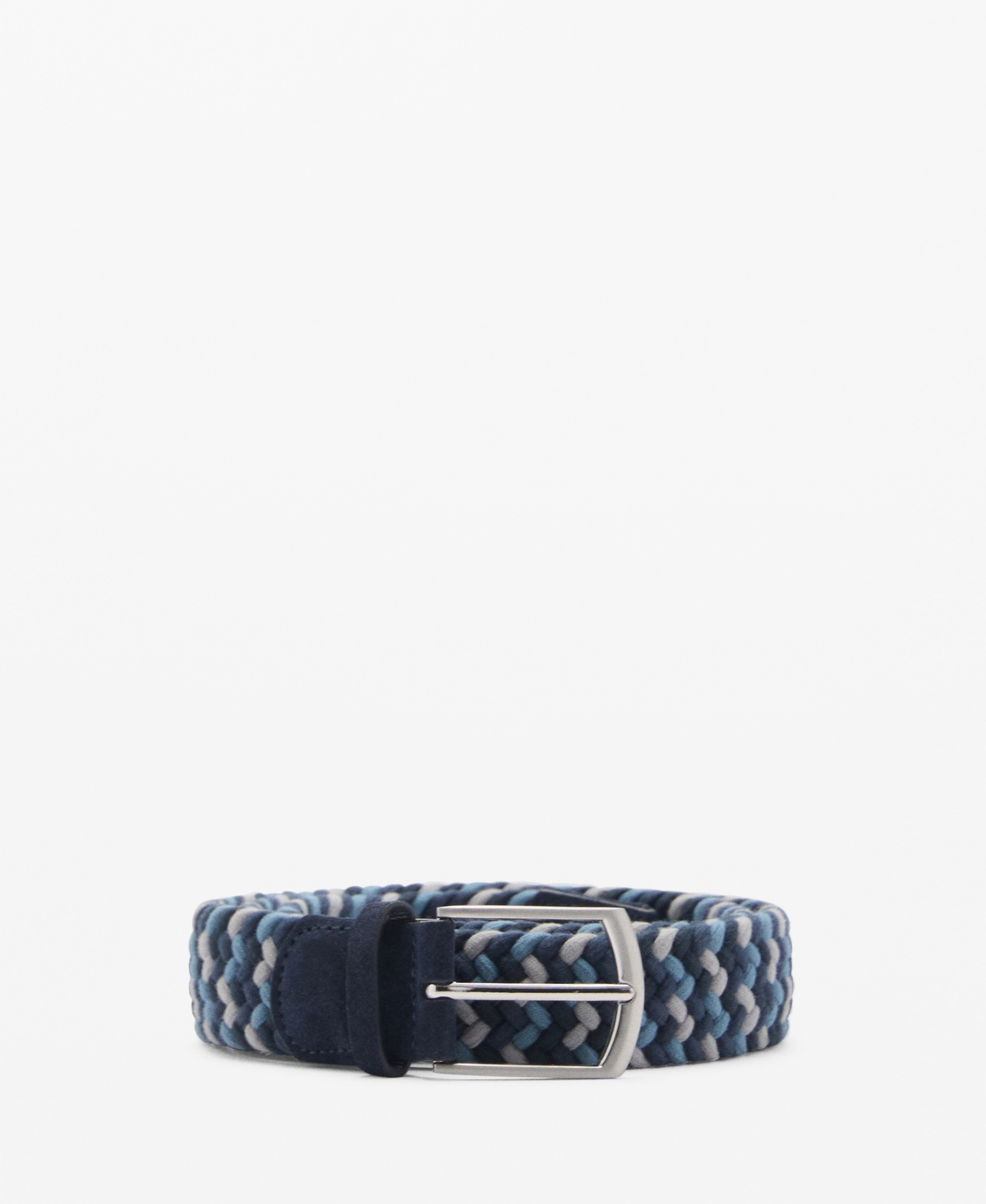 Men's Braided Elastic Colored Belt - Dark Navy