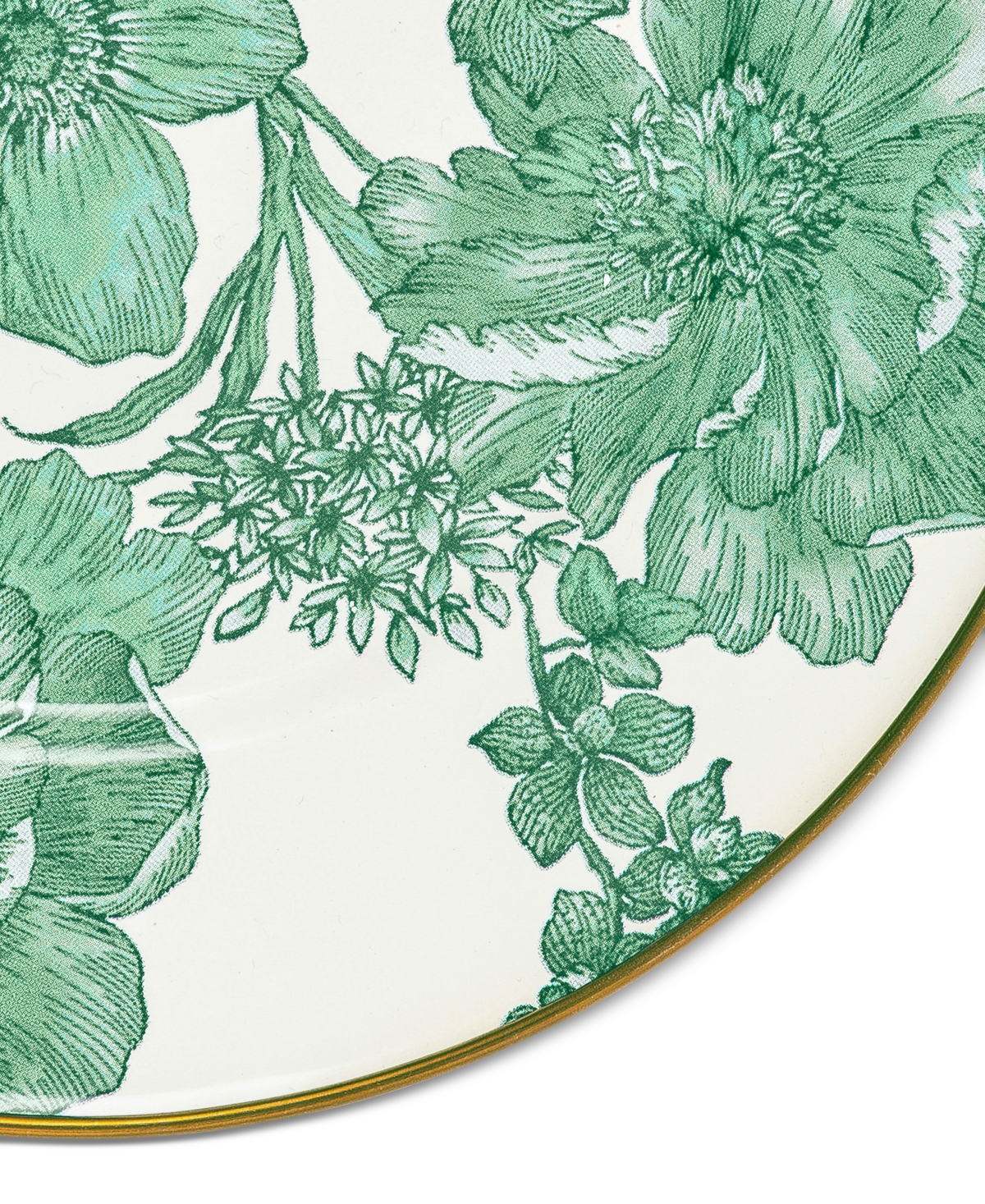Mackenzie-Childs Emerald English Garden Salad/Dessert Plate