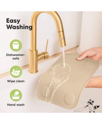 2-Pack Prep Silicone Placemats for Toddlers, Kids, Non Slip Suction Dining Table Baby Placemat, Easy to Clean