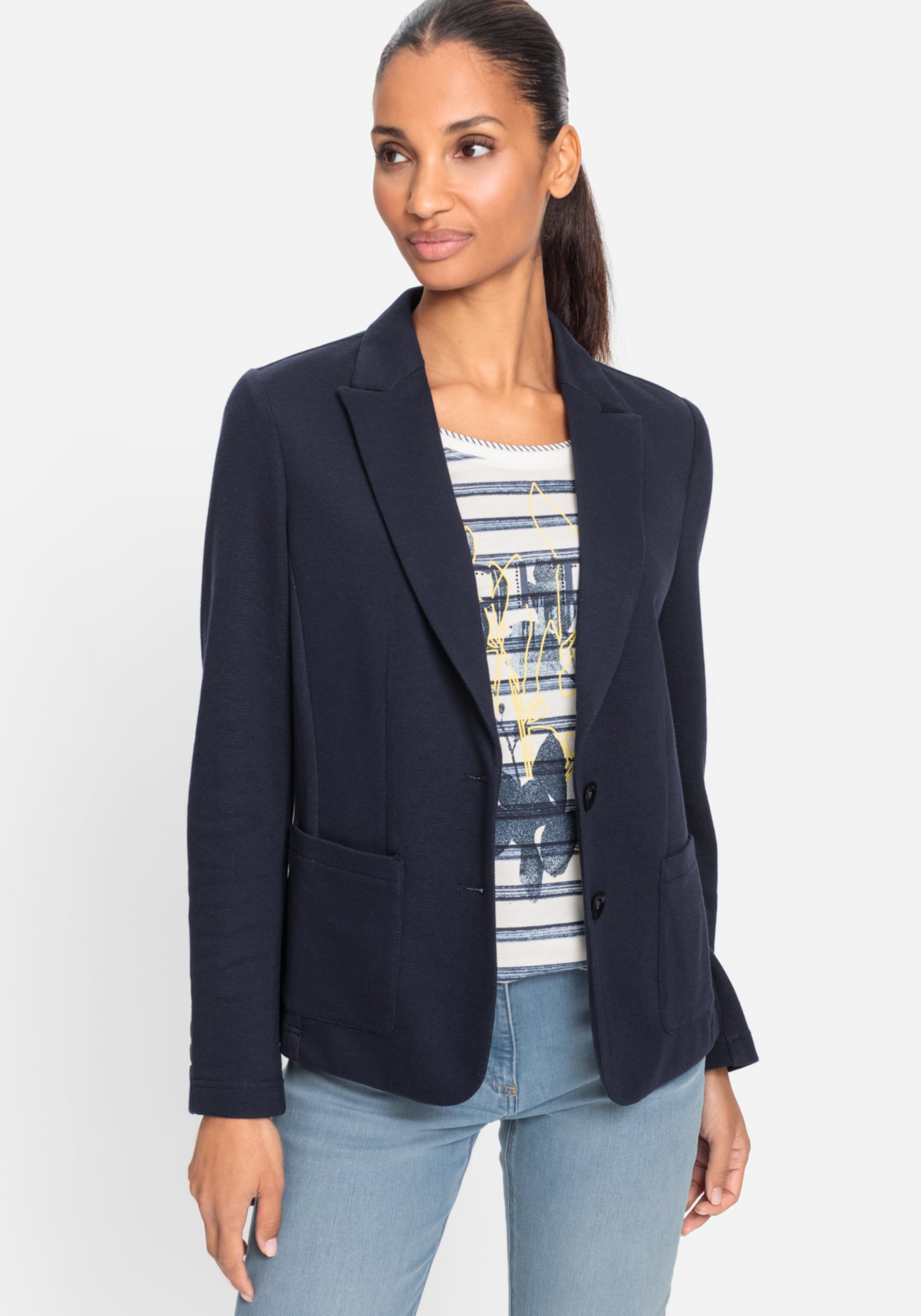Women's Pique Blazer - Aruba blue