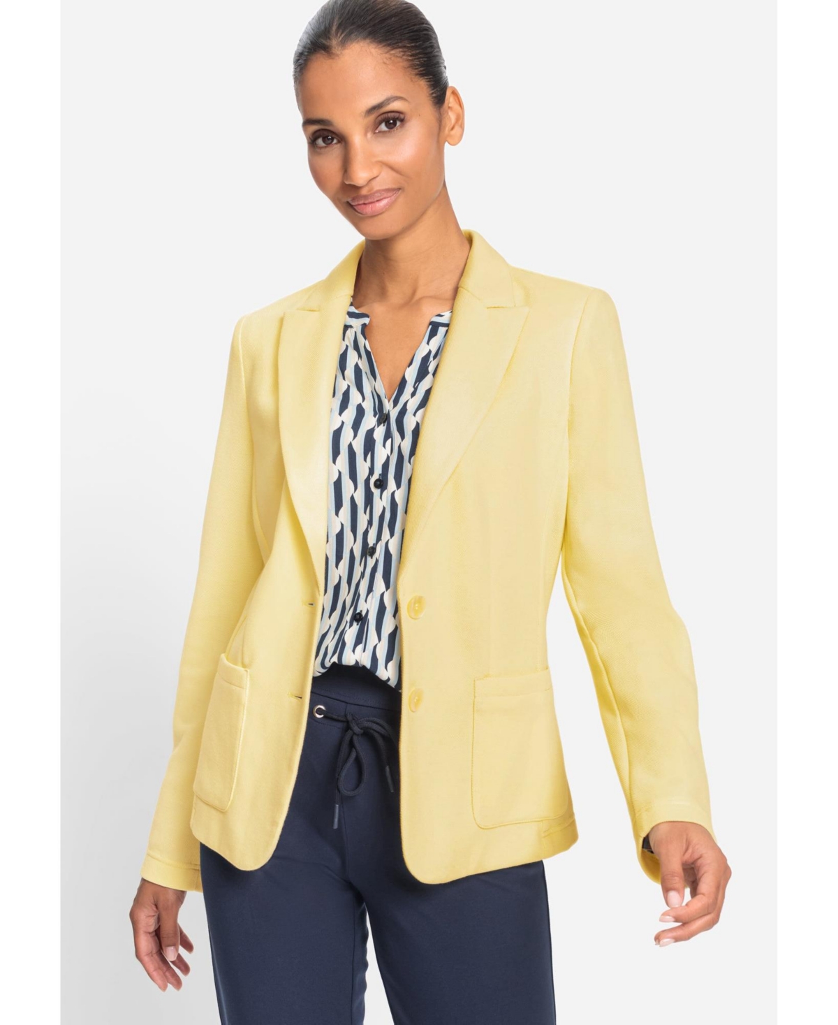Women's Pique Blazer - Aruba blue