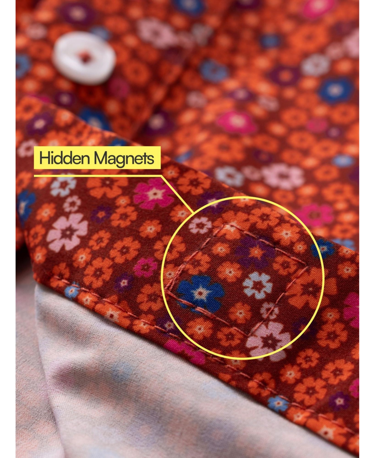 JOE & BELLA MEN'S ADAPTIVE RELAXED FIT MAGNETIC BUTTON-DOWN SHIRT 