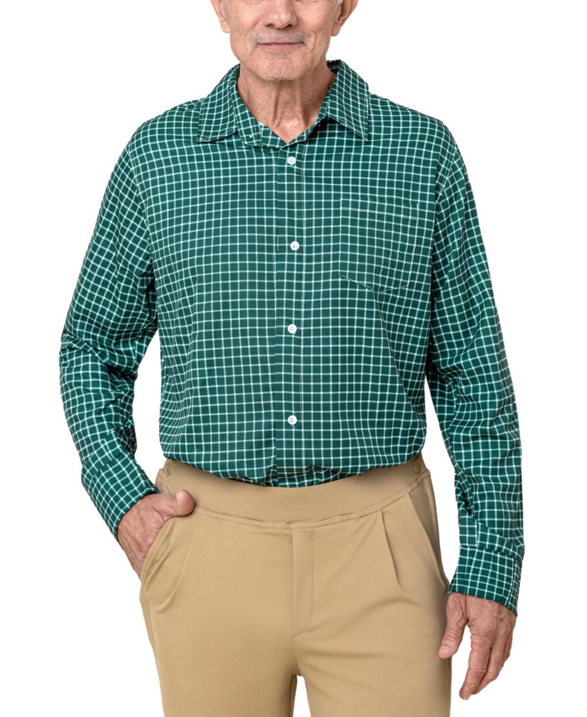 JOE & BELLA MEN'S ADAPTIVE RELAXED FIT MAGNETIC BUTTON-DOWN SHIRT 