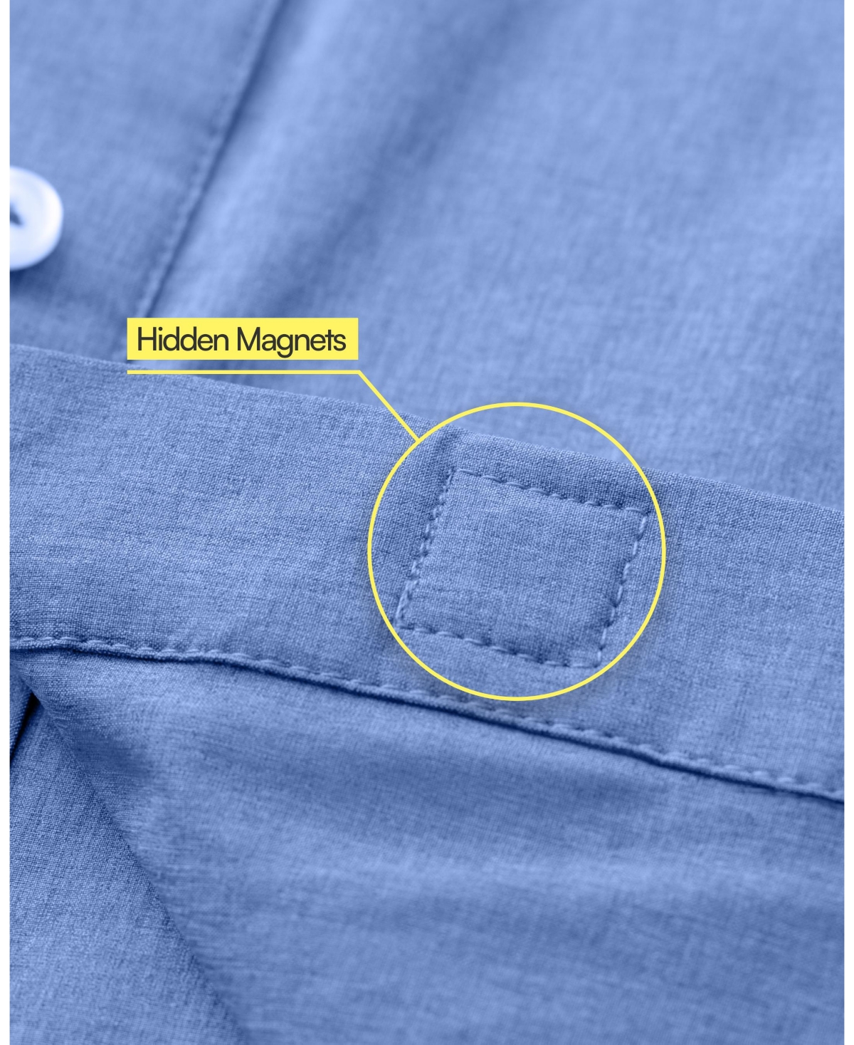 JOE & BELLA MEN'S ADAPTIVE SLIM-FIT MAGNETIC BUTTON-DOWN SHIRT 