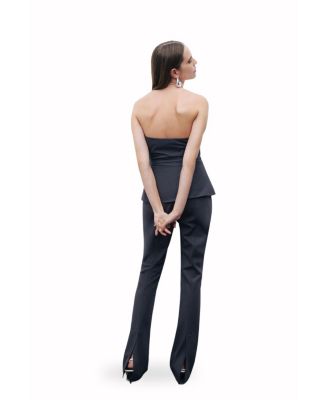 Women's Zippered Corset Look Blouse