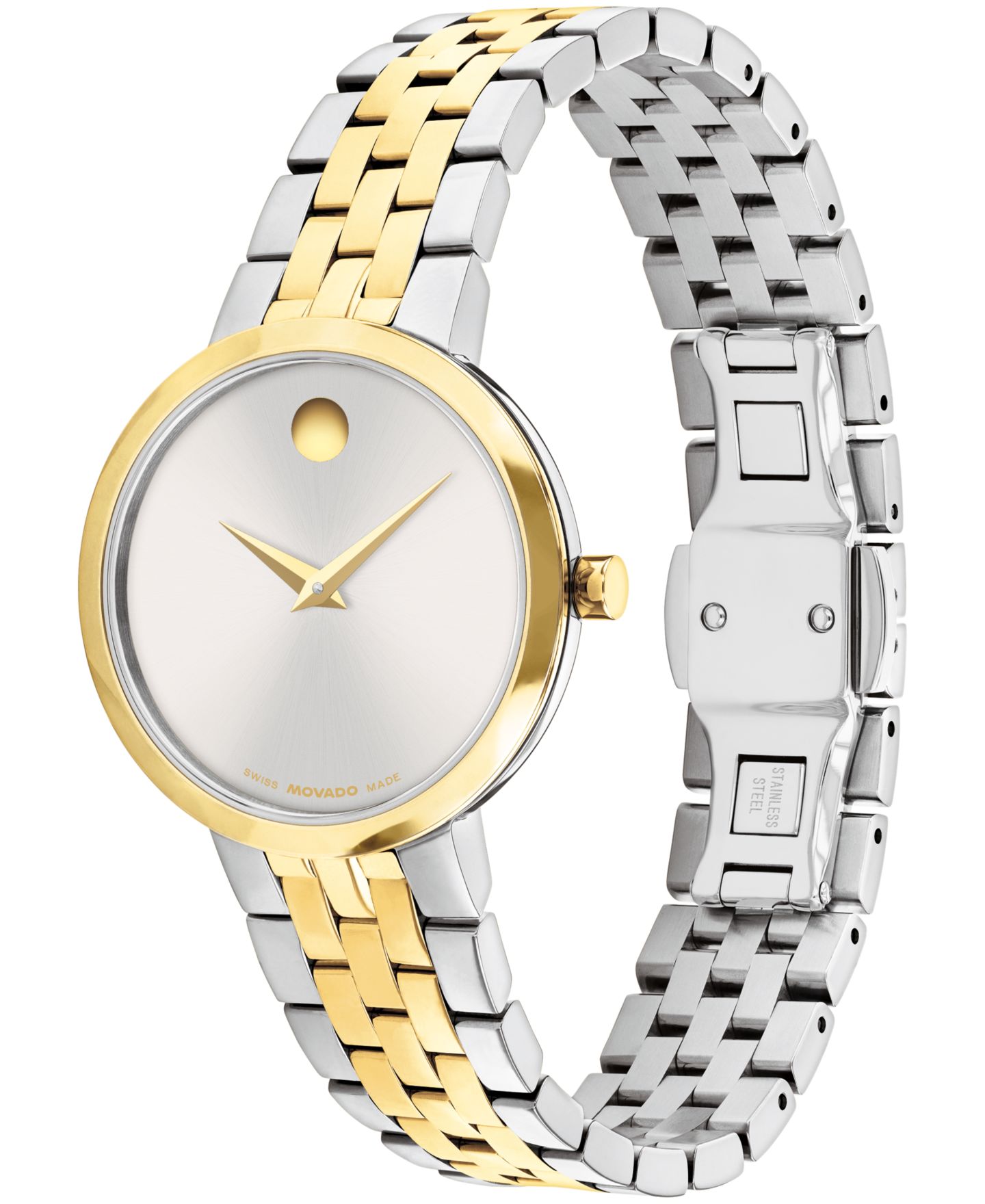 Женские часы Movado Museum Classic Swiss Quartz Stainless-Steel Light Yellow PVD Watch, 29.5mm — фото 2