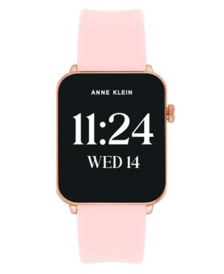 Women's Connect It Stellar Smartwatch with Rose Gold-Tone Stainless Steel Mesh and Pink Silicone Band, 45mm