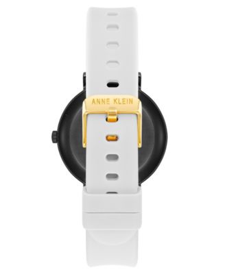 Women's Connect It Prism Smartwatch with Gold-Tone Metal Alloy and White Silicone Band, 30mm