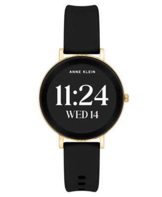 Women's Connect It Prism Smartwatch with Two-Tone Metal Alloy and Black Silicone Band, 30mm